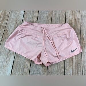 Nike Women's  Dri-FIT Mid Rise 3" Brief Lined Shorts Pink Size Medium